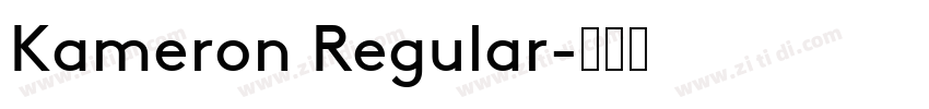 Kameron Regular字体转换